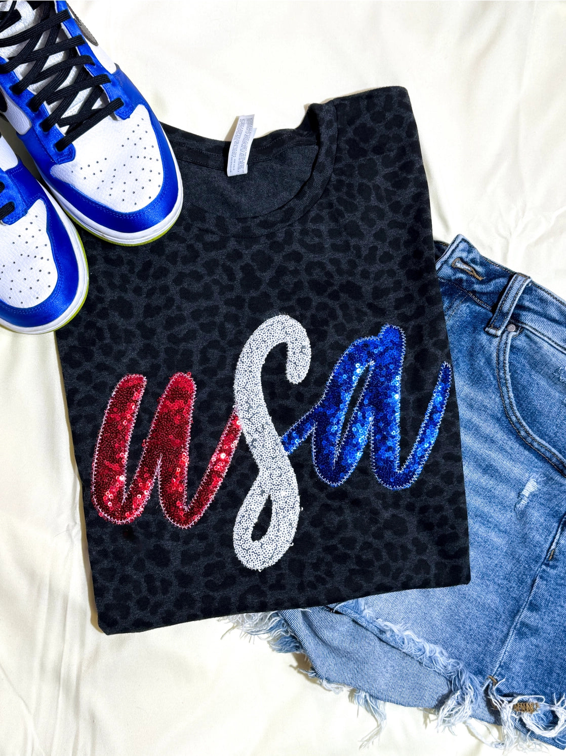 Leopard USA Tee